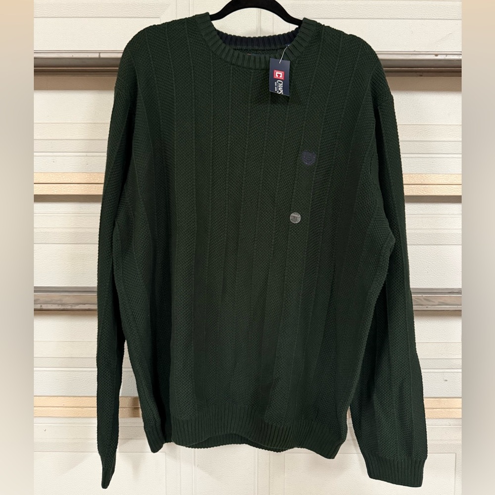 Chaps Dark Green Crewneck Sweater